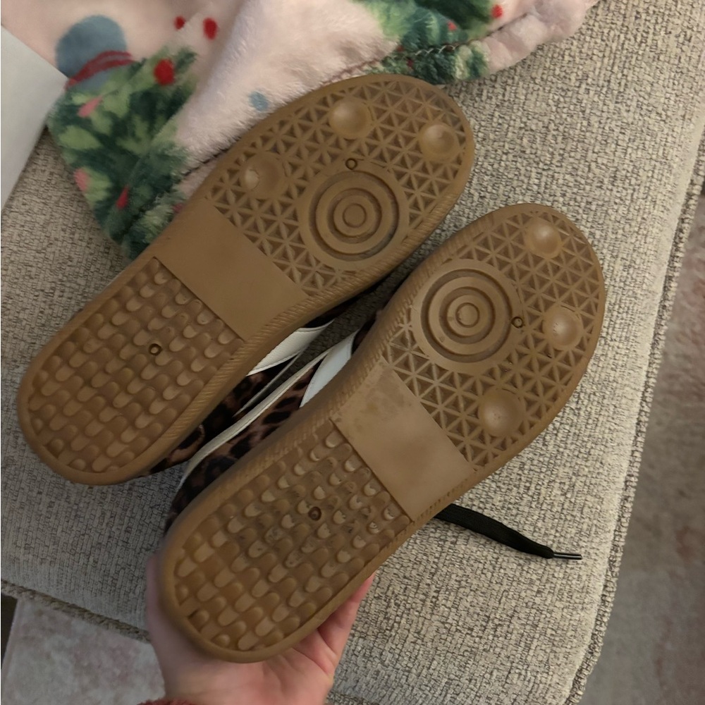 Leopard Print Women's Sneakers with White Accents - Picture 4 of 4